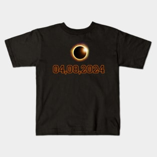 Pennsylvania State Erie PA USA Totality April 8, 2024 Total Solar Eclipse Kids T-Shirt